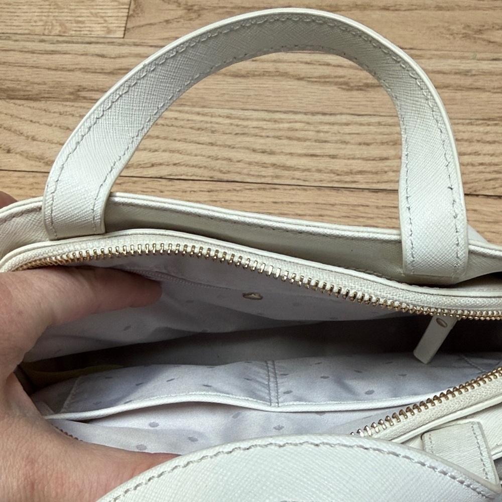 Kate Spade Owl Novelty Purse Gray and White Crossbody Bag - Picture 11 of 13